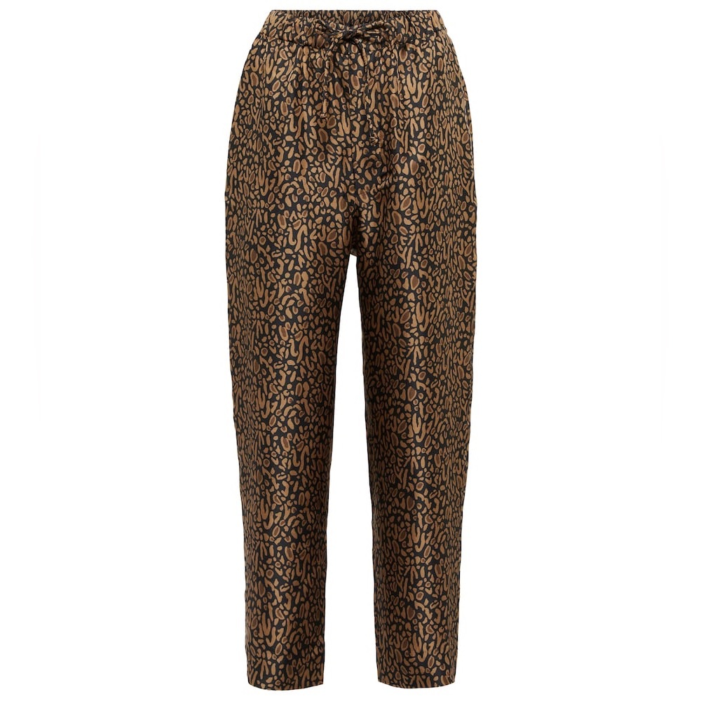 NANUSHKA Printed Sik Pants in Brown